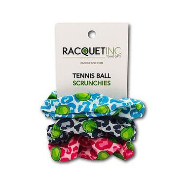 Racquet Inc Tennis Ball Scrunchies - Cheetah Blue/Grey/Pinkimage