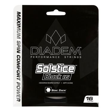 Diadem Solstice 16g (1.30mm) Tennis String Black SOLBLK 16 BL
image