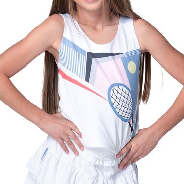 Lucky in Love Linen Nouveau Girls Tank Top White T313 37E110
image