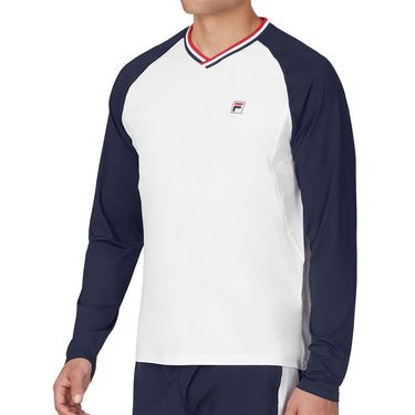 Fila Essentials H Long Sleeve Top Mens White/Navy/Red TM13A771 100
image