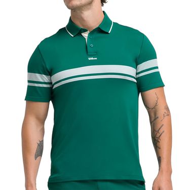 Wilson All Seasons Polo Mens Club Green Stripe WM00143411 GNN
image
