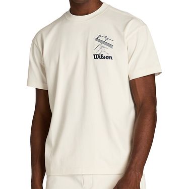 Wilson Classic Graphic Tee Mens Sandrift/Classic Navy WN00016W002004image