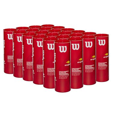 Wilson US Open Red Tournament Transition Tennis Balls (Case)