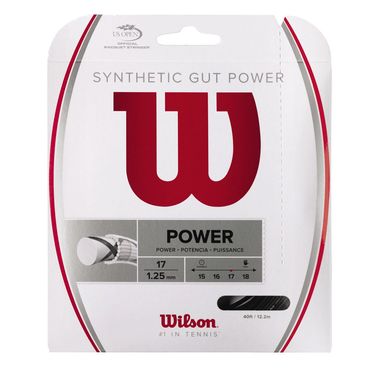 Wilson Synthetic Gut Power 17g (1.25mm) Tennis String Black WRZ945500
image