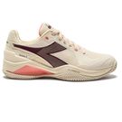 Diadora Blushield Torneo 3 AG Womens Clay Tennis Shoe Whisper White/Maroon/Desert Flower 181469 C0184