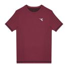 Diadora Icon Stratouno Short Sleeve T Shirt Mens Maroon Banner 182082 45106