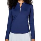 Sofibella UV Colors 1/4 Zip Long Sleeve Womens Navy 2620 NVY