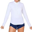 Sofibella UV Colors 1/4 Zip Long Sleeve Womens White 2620 WHT