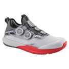Head Motion Pro BOA Mens Pickleball Shoe Light Grey/Red 273706 LGRD