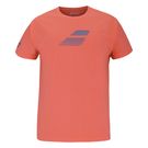 Babolat Exercise Big Flag Tee Shirt Mens Hot Coral 4MS25442 6021