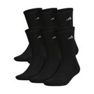 adidas Mens Athletic Cushioned Crew Sock 6 Pack - Black/Aluminum
