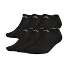 adidas Mens Athletic Cushioned No Show Sock 6 Pack - Black/Aluminum