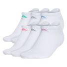 adidas Athletic Cushioned 6 Pack No Show Sock Womens White/Clear Sky Blue/Bliss Lilac Purple 5154717AûShoe Size: 5-10