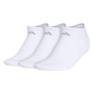 adidas Cushioned 3.0 3 Pack No Show Sock Womens White/Clear Onix Grey 5155931AûShoe Size: 5-10