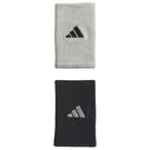 adidas Interval Large Reversible 2.0 Wristbands - Black/Aluminum 2/White