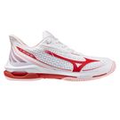 Mizuno Wave Exceed Tour 7 Womens Tennis Shoe White/Fiery Red 550119 001R