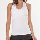 Lucky in Love Core V Neck Tank-White