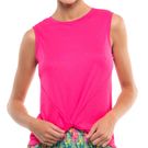 Lucky in Love Twist Front Tank Womens Shocking Pink CT701 645
