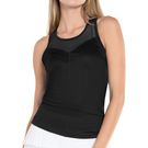 Lucky In Love Essentials Rib Tie Back Tank Top Womens Black CT946-001