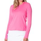 Lucky in Love Essentials High Low Breezy Long Sleeve Top Womens Taffy CT977 695