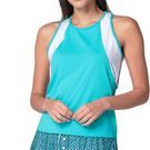 Lucky in Love Eyelet You Win Tank Top Womens Aquamarine CX116 09D416
