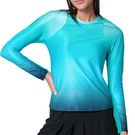 Lucky in Love Eyelet You Win Long Sleeve Top Womens Aquamarine CX117 00D416