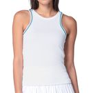 Lucky in Love Eyelet You Win Stripe Tank Top Womens White CX129 08D110