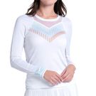 Lucky in Love Riviera Breeze Club Long Sleeve Top Womens White CX145 58F110