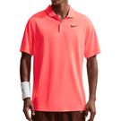Nike Court Dri FIT Solid Polo Shirt Mens Hot Lava/Black DH0857 804