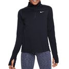 Nike Girls Dri Fit 1/4 Zip Long Sleeve Black/White FD2853 010