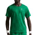 Nike Court Printed Advantage Crew Mens Malachite/White IB1064 365
