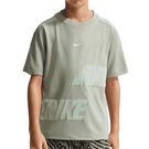 Nike Boys Dri Fit Printed Tee Shirt Spruce Fog/White IF2474 304
