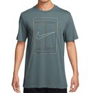 Nike Court Heritage Tee Shirt Mens Mineral Slate IH2085 382