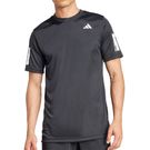 adidas Club 3 Stripe Tee Shirt Mens Black JG0978