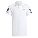 adidas Club 3 Stripe Boys Polo White JI9262