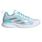 adidas Avaflash Womens Tennis Shoe White/Silver Metallic/Aqua JP9742