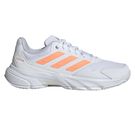 adidas CourtJam Control 3 Womens Tennis Shoe White/Beam Orange/Crystal White JR1788