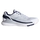 adidas Crazyquick LS Mens Padel Shoe White/Silver Metallic/Dark Blue JR2127