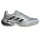 adidas Barricade 13 Womens Tennis Shoe Silver Metallic/Grey/Black JR4223