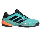 adidas Barricade K Junior Tennis Shoe Flash Aqua/Core Black/Lucid Orange JR4447