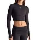 adidas by Stella McCartney Long Sleeve Crop Top Womens Black JW4566
