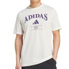 adidas Heritage Tennis Tee Shirt Mens White/Aurora Plum KA0996