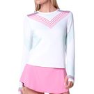 K Swiss Fall Pique Long Sleeve Top Womens Techno Pink KWT64 43D693