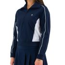 Penguin Waist Length 1/4 Zip Jacket Womens Black Iris O1JSF002 417