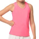 Lucky In Love Santa Fe Glow Girls V Neck Cutout Tank Top Neon Pink T207 648