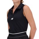 New Balance Collared Tournament Tank Top Womens Black WT41402 BK