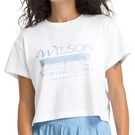 Wilson Harper Crop Tee Shirt Womens Bright White WW00367531 WTA