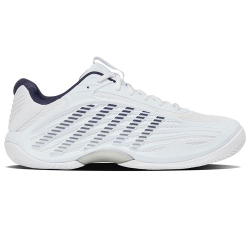 K Swiss Hypercourt Express 3 Wide (2E) Mens Tennis Shoe White/Peacoat/Silver 04605 161image