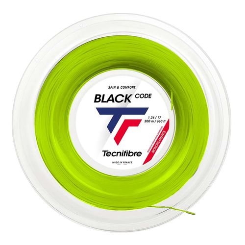Tecnifibre Black Code 17g (1.24mm) Tennis String REEL (660) Lime 04RBL124XVimage