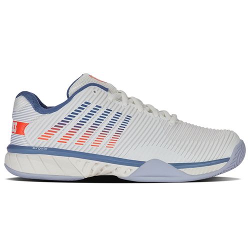 K Swiss Hypercourt Express Mens Tennis Shoe Lucent White/Infinity/Scarlet Ibis 06613 139
image